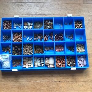 Misc lot of brown and tan beads